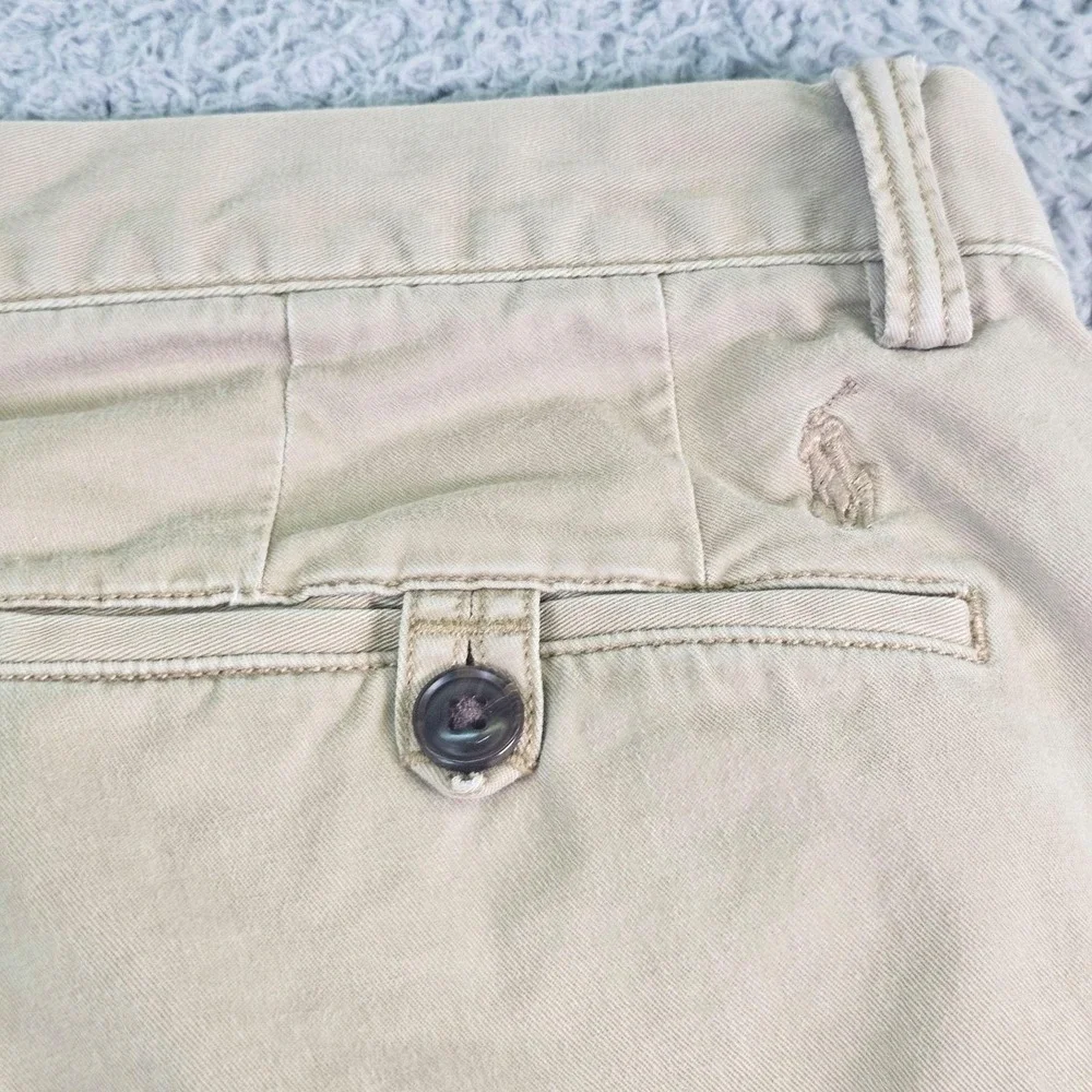 Polo Ralph Lauren Polo Chino Pants Mens 34x32 Beige Stretch Straight Fit Casual